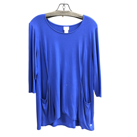 Top Long Sleeve By Chicos In Royal Blue, Size: M