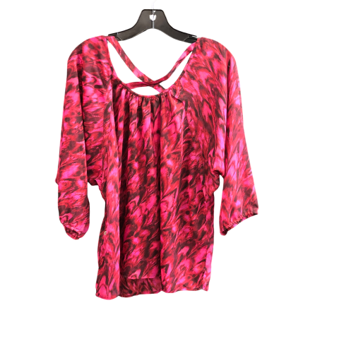 Top Long Sleeve By Express In Pink, Size: L