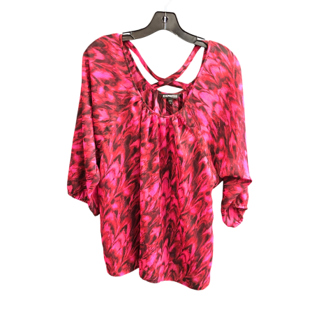 Top Long Sleeve By Express In Pink, Size: L