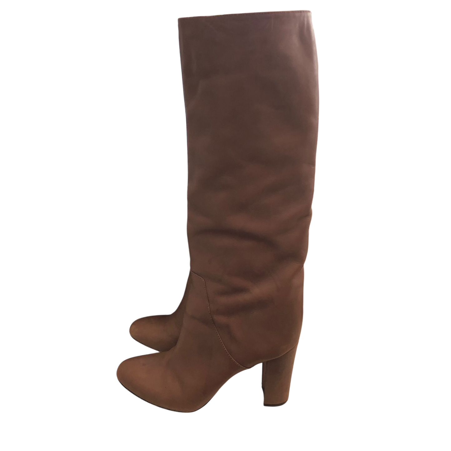 Boots Knee Heels By VERO CUOIO In Taupe, Size: 9.5