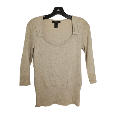 Beige Top 3/4 Sleeve White House Black Market, Size S