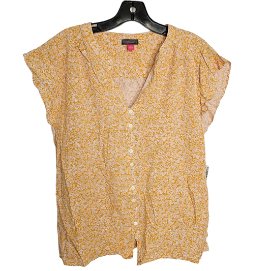 Yellow Top Short Sleeve Vince Camuto, Size L
