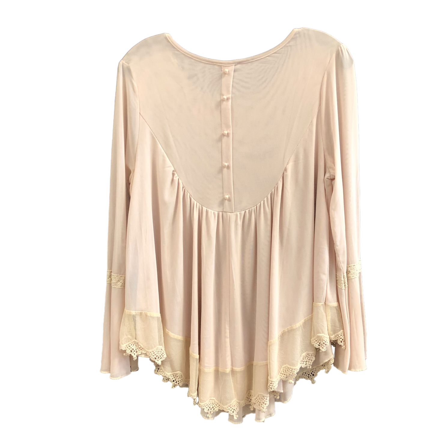 Beige Top Long Sleeve Ultra Pink, Size M