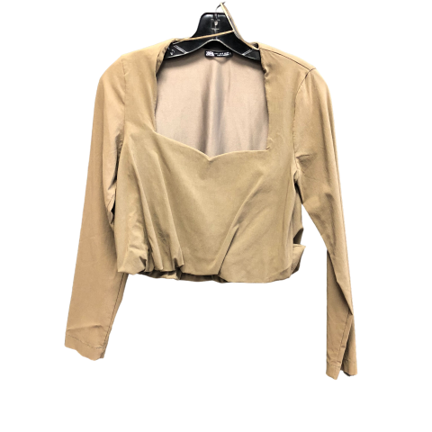 Brown Top Long Sleeve Zara, Size S