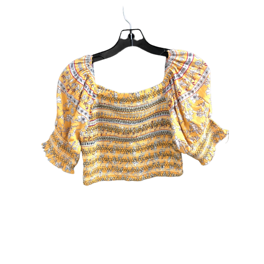 Yellow Top Short Sleeve Angie, Size M