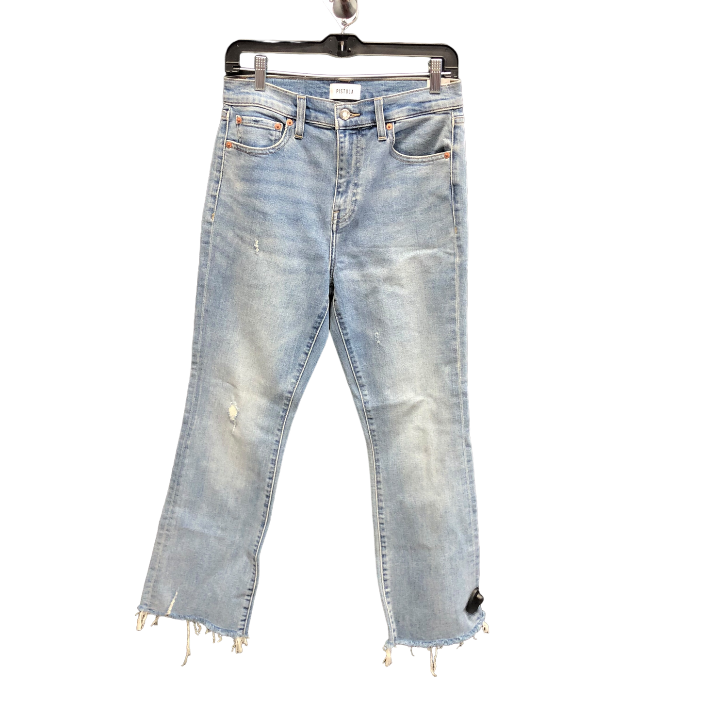 Blue Denim Jeans Designer Pistola, Size 6