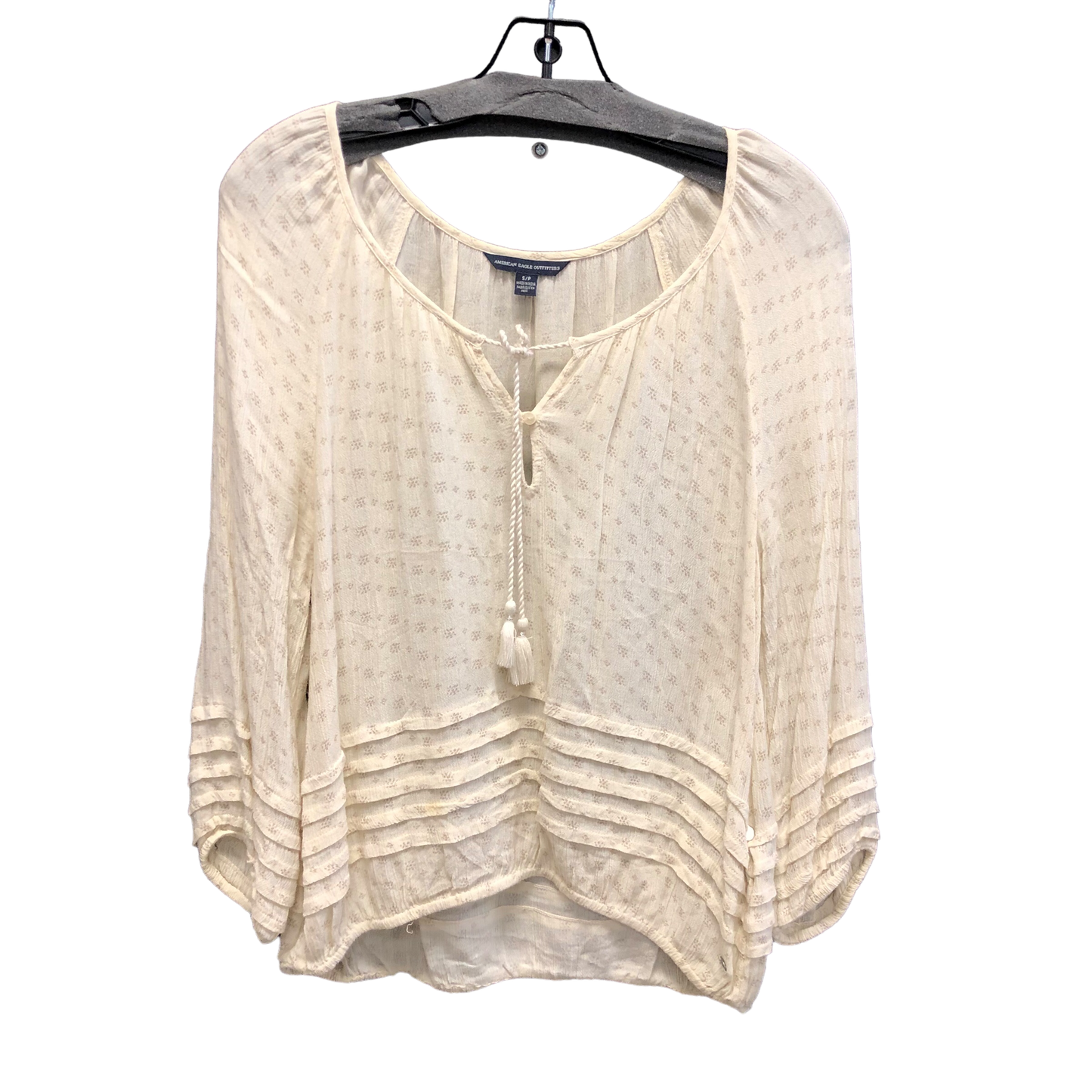 Cream Top Long Sleeve American Eagle, Size S