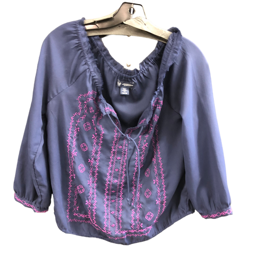 Blue & Purple Top Long Sleeve American Eagle, Size M