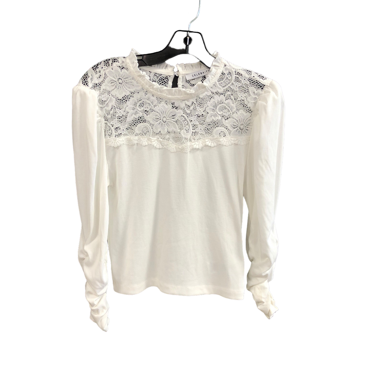 White Top Long Sleeve Celebrity Pink, Size M