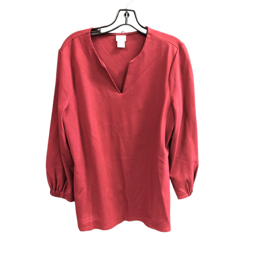 Red Top Long Sleeve Chicos, Size L