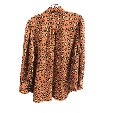 Animal Print Top Long Sleeve Ann Taylor, Size M