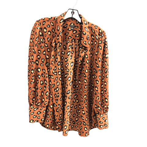 Animal Print Top Long Sleeve Ann Taylor, Size M