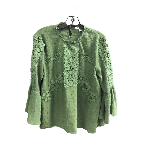 Green Top Long Sleeve Umgee, Size S