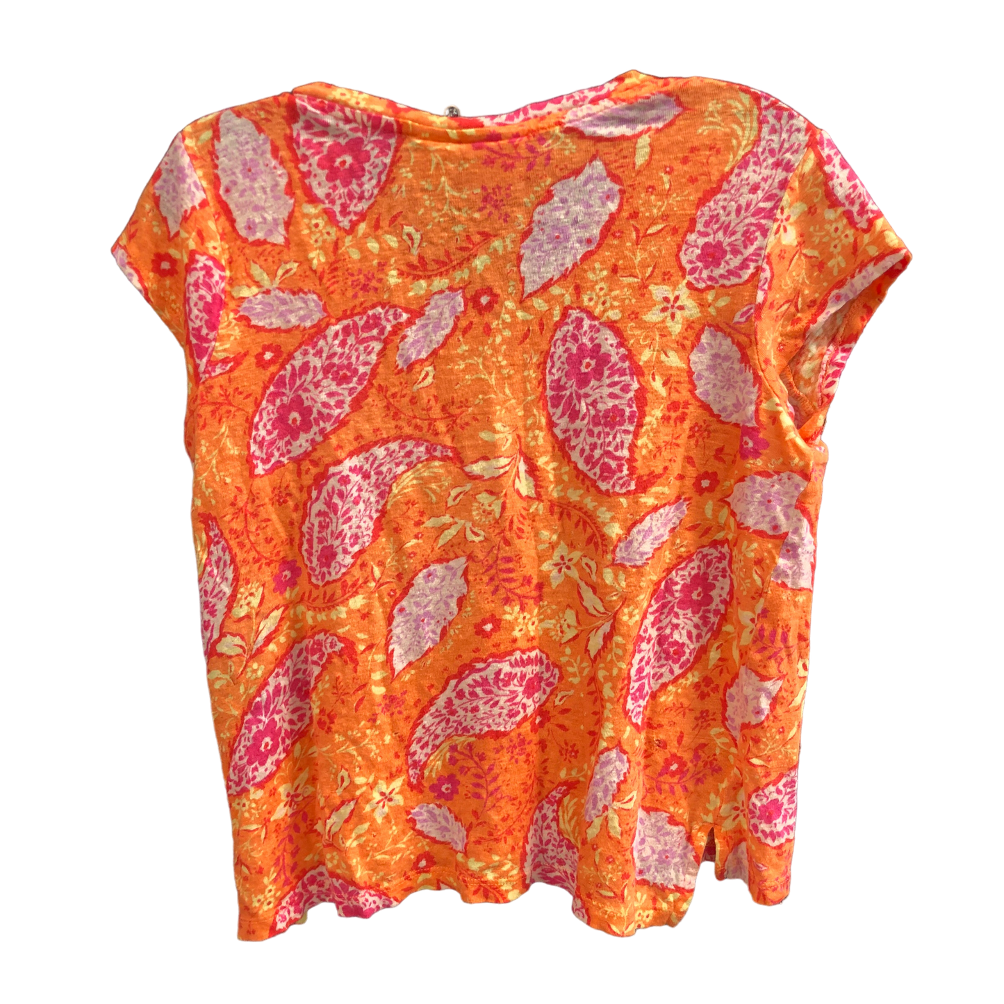 Orange Top Short Sleeve Designer Rachel Zoe, Size M