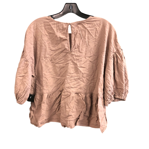 Top Short Sleeve By A New Day In Brown, Size: L