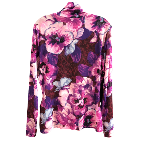 Top Long Sleeve By White House Black Market In Purple, Size: L