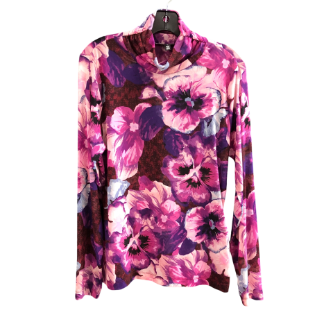 Top Long Sleeve By White House Black Market In Purple, Size: L