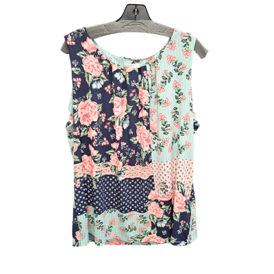 Top Sleeveless By Charter Club In Floral Print, Size: 2x