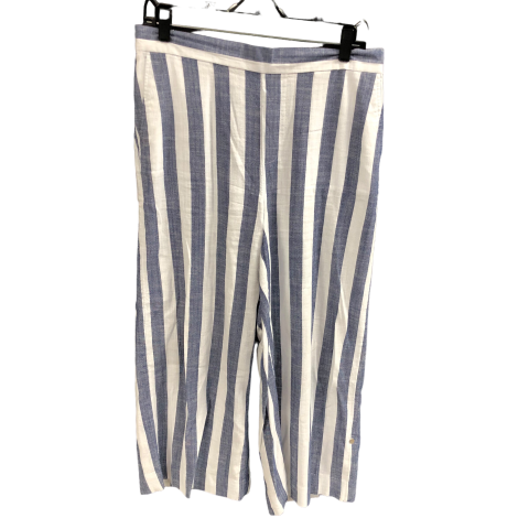 Pants Wide Leg By Banana Republic In Blue & White, Size: 10