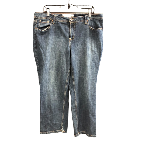 Jeans Flared By Guess In Blue Denim, Size: 10