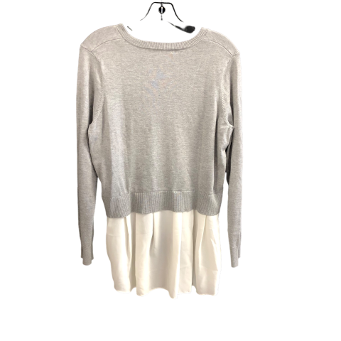 Top Long Sleeve By Adrianna Papell In Grey, Size: L