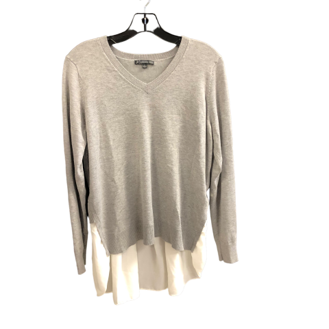 Top Long Sleeve By Adrianna Papell In Grey, Size: L