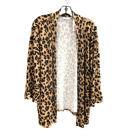 Cardigan By Kim Rogers In Animal Print, Size: Xl