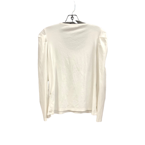 Top Long Sleeve By Calvin Klein In White, Size: S