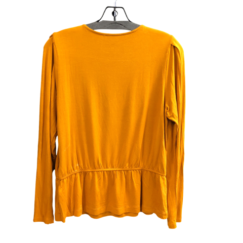 Top Long Sleeve By Banana Republic In Orange, Size: M