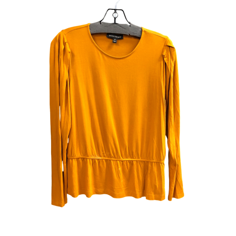 Top Long Sleeve By Banana Republic In Orange, Size: M