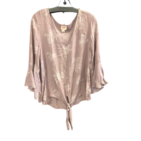 Top 3/4 Sleeve By Mossimo In Mauve, Size: L