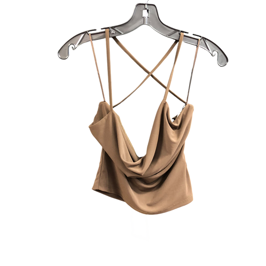 Top Sleeveless By Zara In Brown, Size: S