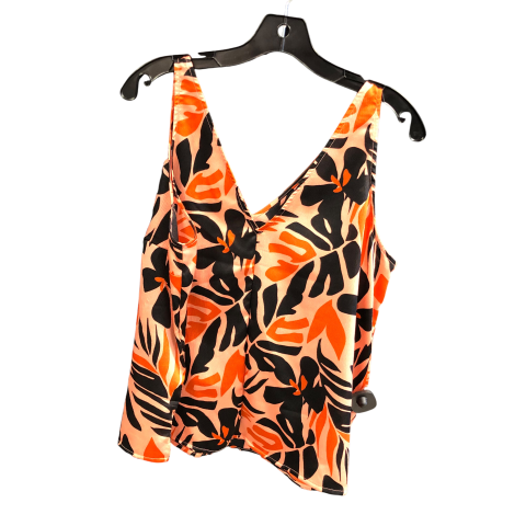 Top Sleeveless By Old Navy In Black & Orange, Size: L