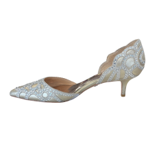 Shoes Designer By Badgley Mischka In Gold, Size: 10