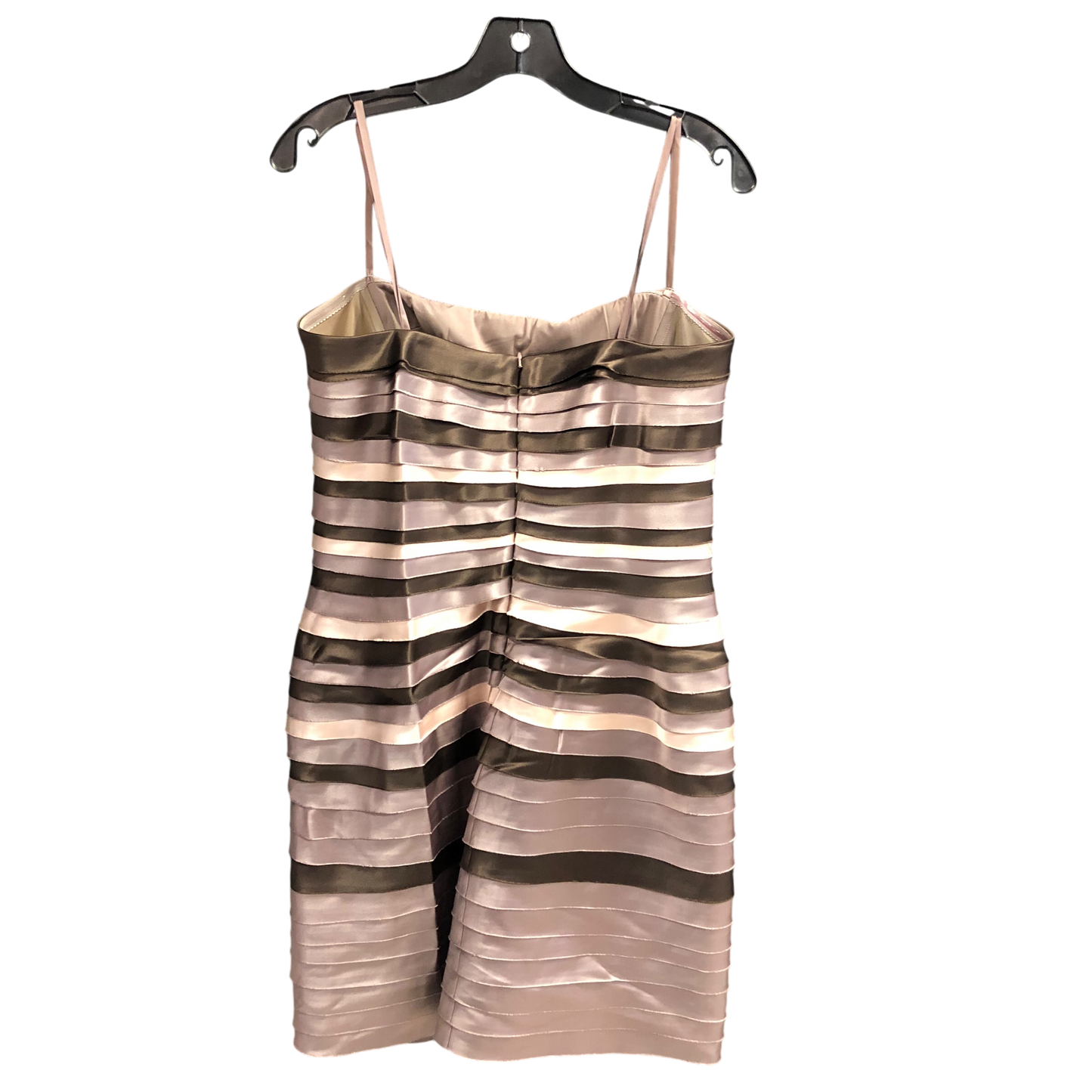 Dress Designer By Bcbgmaxazria In Brown & Cream, Size: 12