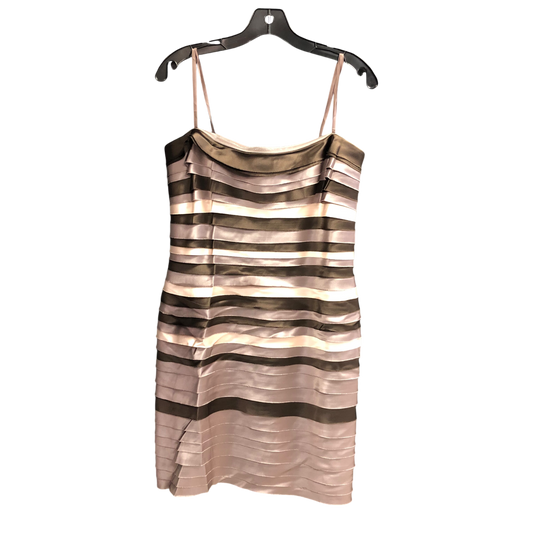 Dress Designer By Bcbgmaxazria In Brown & Cream, Size: 12