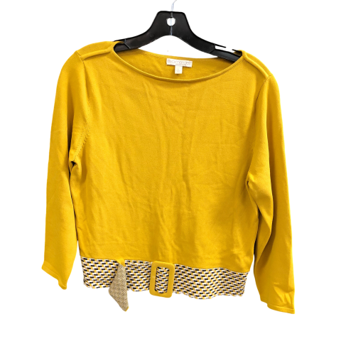 Top 3/4 Sleeve By Eva Mendes In Yellow, Size: L