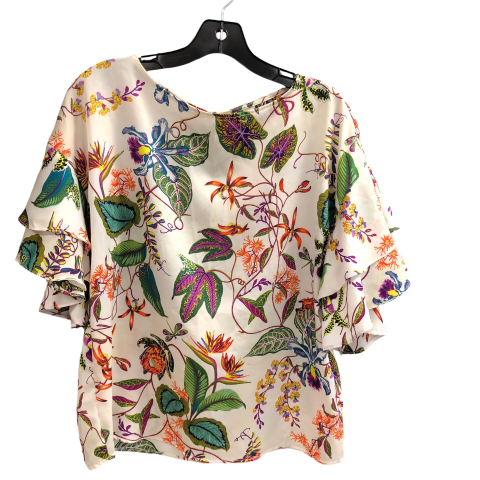 Top Short Sleeve By H&m In Floral Print, Size: 6