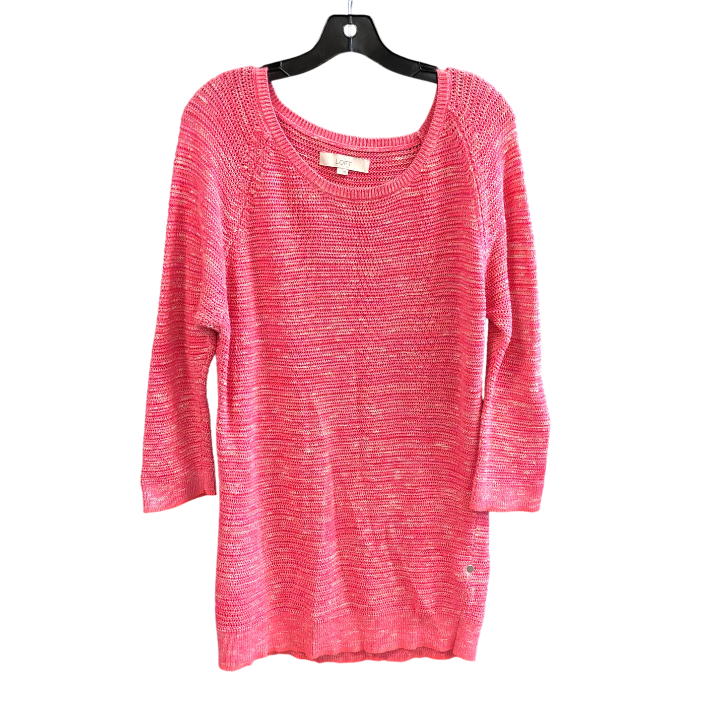 Top 3/4 Sleeve By Loft In Pink, Size: L