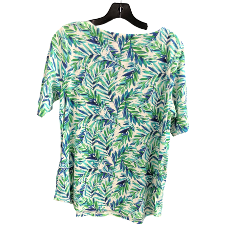 Top Short Sleeve By J. Jill In Blue & Green, Size: M