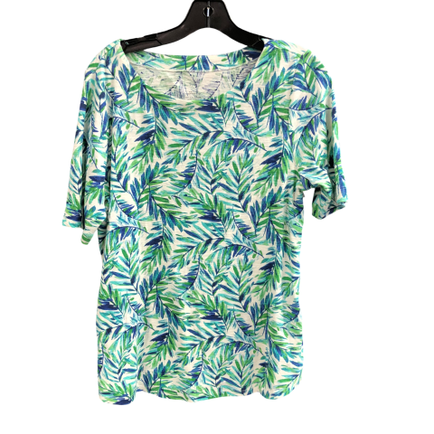 Top Short Sleeve By J. Jill In Blue & Green, Size: M