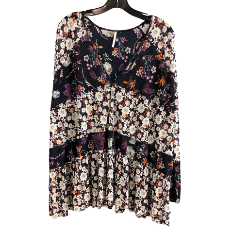 Top Long Sleeve By Free People In Floral Print, Size: S