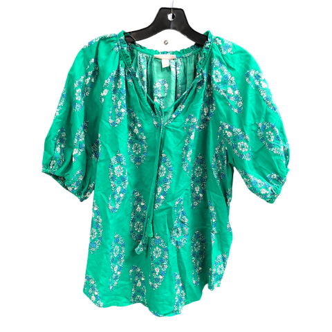 Top Short Sleeve By Knox Rose In Green, Size: M