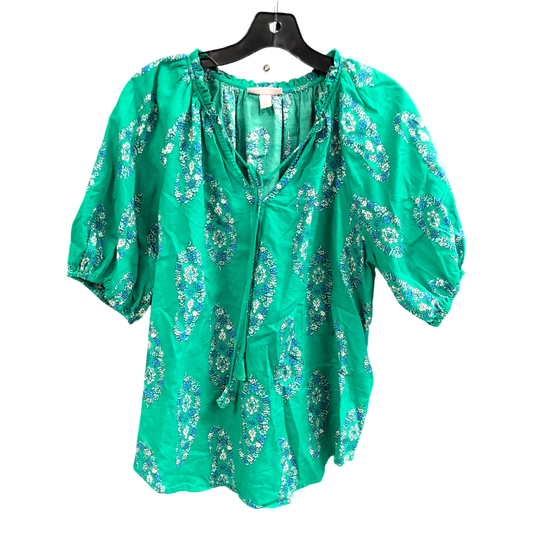 Top Short Sleeve By Knox Rose In Green, Size: M