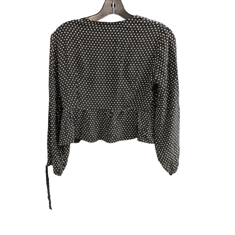 Top Long Sleeve By Topshop In Polkadot Pattern, Size: M