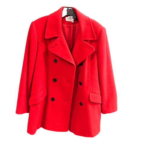 Coat Peacoat By Talbots In Red, Size: 6petite