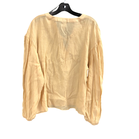 Top Long Sleeve By Worthington In Yellow, Size: L