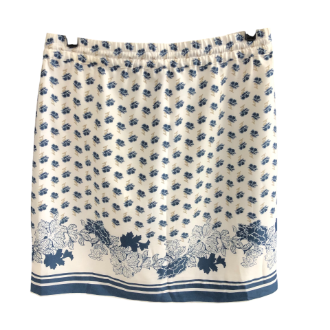 Skirt Mini & Short By Ann Taylor In Blue & White, Size: S