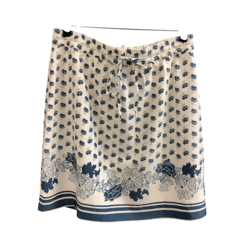 Skirt Mini & Short By Ann Taylor In Blue & White, Size: S