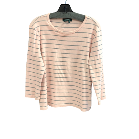 Top 3/4 Sleeve By Lauren By Ralph Lauren In Pink, Size: Xl